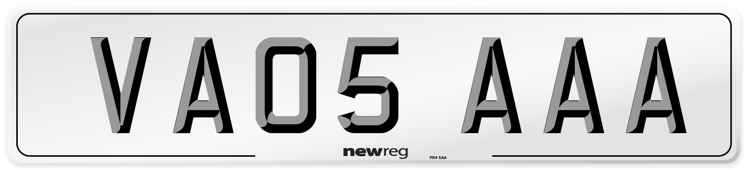VA05 AAA Number Plate from New Reg